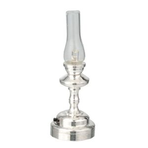 LED SILVER HURRICANE LAMP