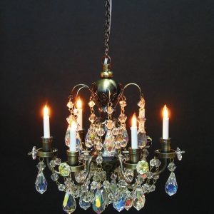 6-ARM CRYSTAL CHANDELIER