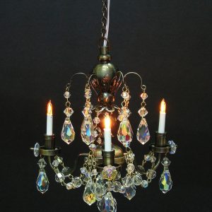 3-ARM CRYSTAL CHANDELIER