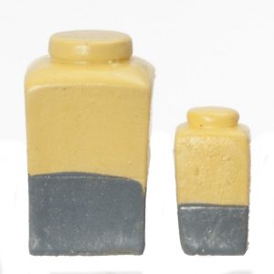 RESIN YELLOW/GRY JARS/2