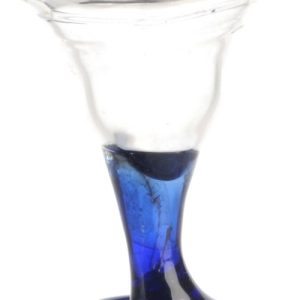 WINE GLASS W/BLUE STEM