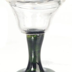 WINE GLASS W/GREEN STEM