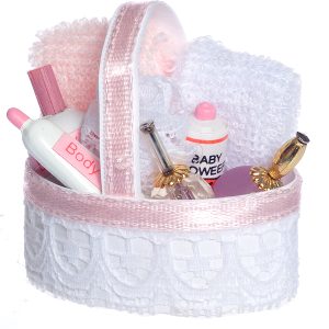 BATH ACCESSORY BASKET/PNK