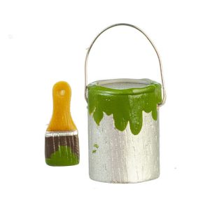 PAINT CAN/BRUSH SET/2/GRN