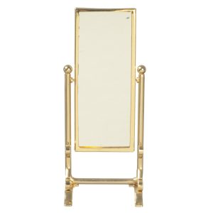GOLD RECTANG FLOOR MIRROR
