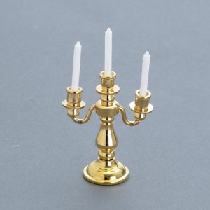 3-ARM CANDLEABRA/GOLD