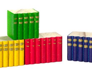 WOOD BOOKS/SET/4