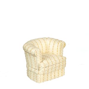 TUB ARMCHAIR/CREAM/GOLD