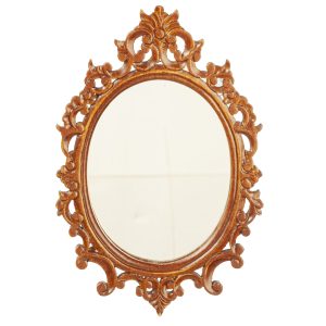 EMPIRE OVAL MIRROR/WALNU