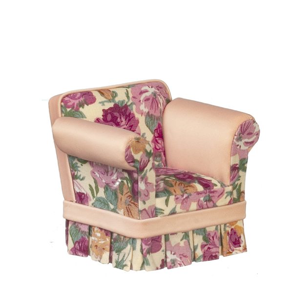 OVERSTUFFED ARMCHAIR/RED