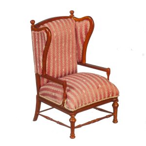 COLONIAL WING CHAIR/WALNU
