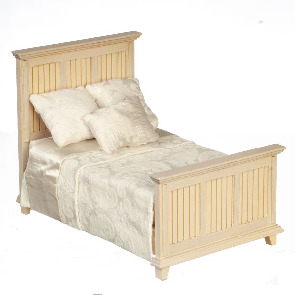 COUNTRY PANELED BED/WHITE