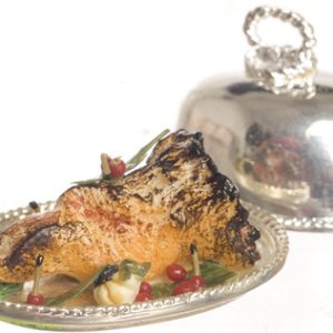 LEG OF LAMB ON METAL TRAY