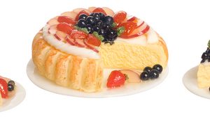 FRUIT CAKE W/2 DISHES