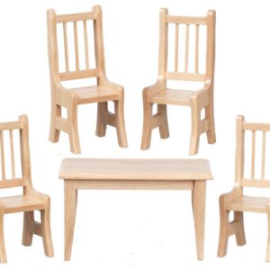 TABLE W/4 CHAIRS/OAK