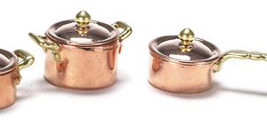 COPPER POT SET/6