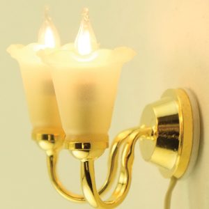 DOUBLE WALL SCONCE/FROSTD