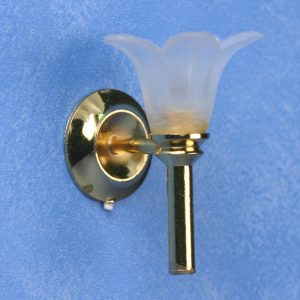WALL SCONCE/FROSTED FLOWR