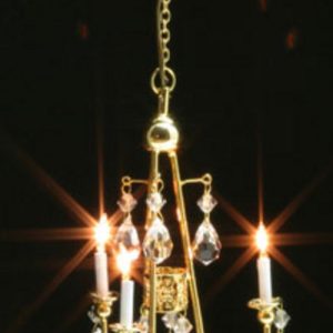 CRYSTAL CEILING LAMP/GOLD