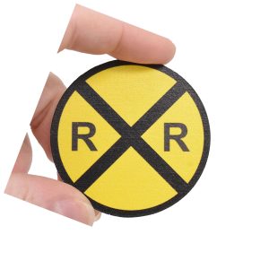 YELLOW RR CROSSING SIGN