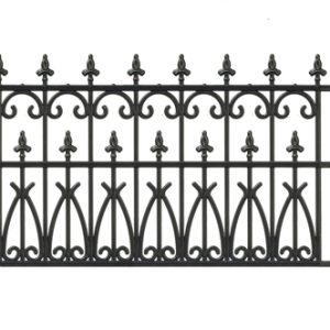 ORNATE PLASTIC FENCE/BK/2