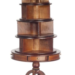 ROUND BOOKCASE/WALNUT