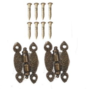 HINGES W/8 PINS/ANT.BRS/2