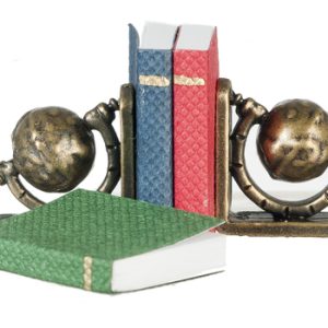 SM.GLOBE BOOKENDS W/BOOKS