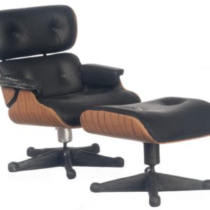 LOUNGE CHAIR/OTTOMAN/BLK