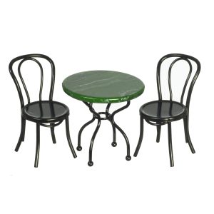 GREEN MARBLE TABLE SET/3
