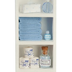 NARROW BATH CABINET/BLUE