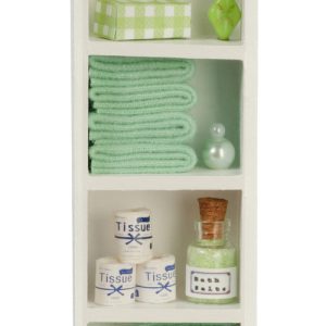 NARROW BATH CABINET/GREEN