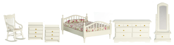 MASTER BED SET 6/WH/CS