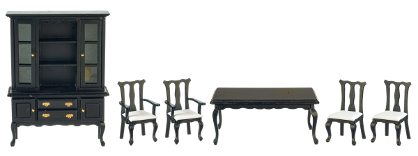 DINING ROOM SET/6/BLACK