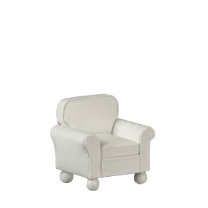 RS LEATHER ARMCHAIR/CREAM