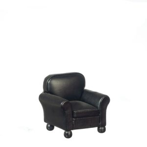 RS LEATHER ARMCHAIR/BLACK