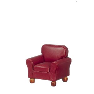 RS LEATHER ARMCHAIR/BURG