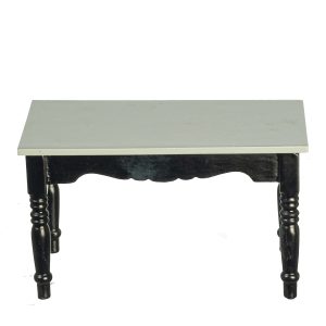RS TABLE/TurnedLegBlkGrS