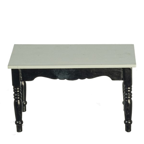 RS TABLE/TurnedLegBlkGrS