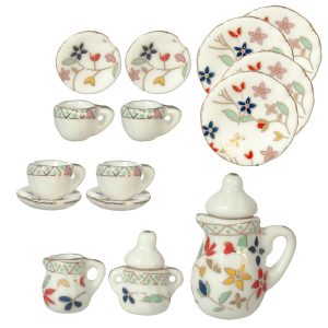 17PC PORC.TEA SET