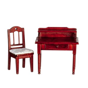 SMALL DESK & CHAIR/MAHOG