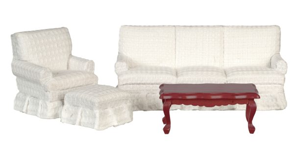 LIVING ROOM SET/4/WHITE