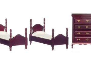 TWIN BEDROOM SET/6/MAH/CS