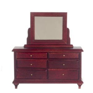 DRESSER W/MIRROR/MAHOGANY