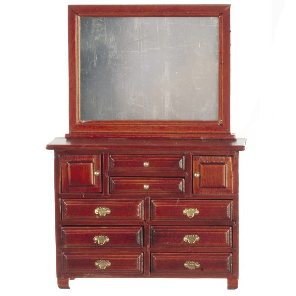 DRESSER W/MIRROR/MAHOGANY