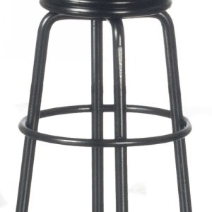 1950'S STOOL/BLACK/OAK