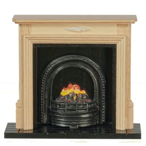 FIREPLACE W/INSERT/OAK