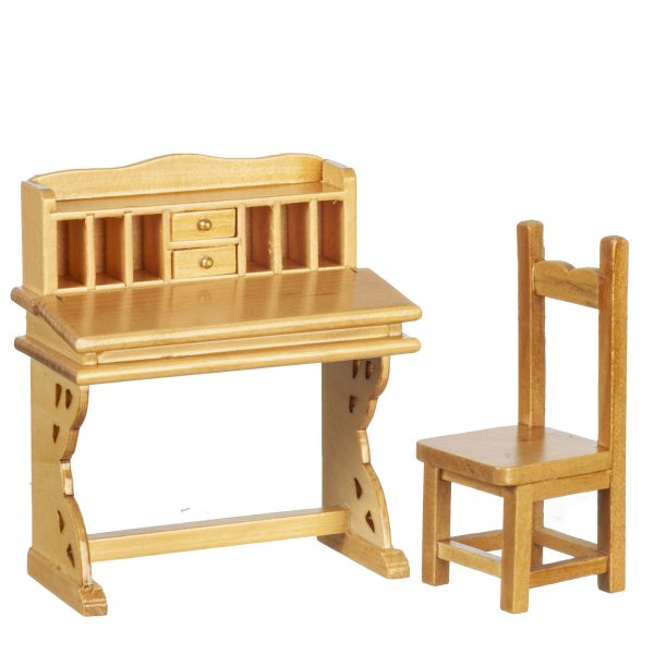 DESK & CHAIR SET/2/OAK