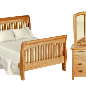 SLAT BEDROOM SET/3/OAK