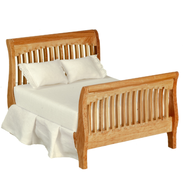 SLAT DOUBLE BED/OAK